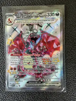 Pokemon TCG Charizard ex Black Star Promo Holo Full Art SVP 074 SV Black Star - Image 1