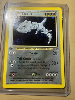 Pokemon TCG Steelix Neo Genesis 1st Edition 15/111 Holo Rare NM - Image 1