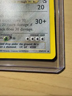 Pokemon TCG Steelix Neo Genesis 1st Edition 15/111 Holo Rare NM - Image 5