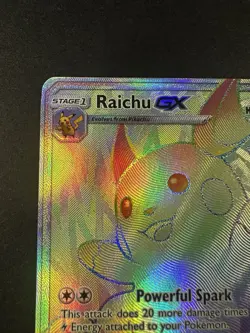 Raichu GX - 75/73 - Secret Rare NM Pokemon SM - Shining Legends LP Rainbow - Image 3