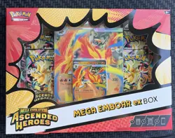Pokemon TCG Mega Emboar ex Box Ascended Heroes – Sealed New Fast Dispatch - Image 1