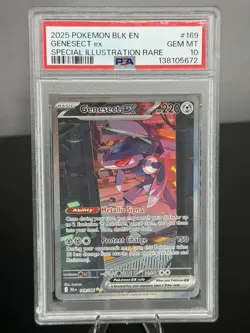 Pokemon TCG SV: Black Bolt Genesect ex 169/086 SIR Holo PSA 10 - Image 1