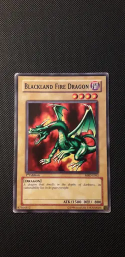 Yu-Gi-Oh! Blackland Fire Dragon, MRD-E062, Common, 1. Edition, Englisch, Good - Image 1