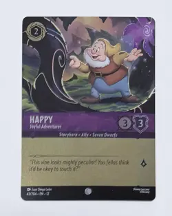 Disney Lorcana - Happy Joyful Adventurer 43/204 - Foil Borderless Wilds Unknown - Image 1