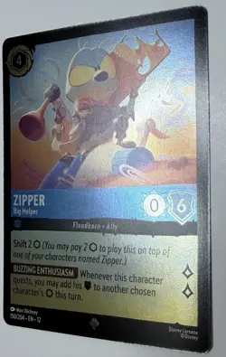 Zipper - Big Helper 150/204 Super Rare Cold Foil Disney Lorcana Wilds Unknown - Image 1