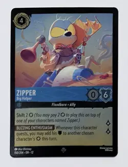 Zipper - Big Helper 150/204 Super Rare Cold Foil Disney Lorcana Wilds Unknown - Image 2