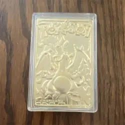 Burger King Pokemon TCG Charizard Gold Metal Promo Holo Oversized Card - Image 1