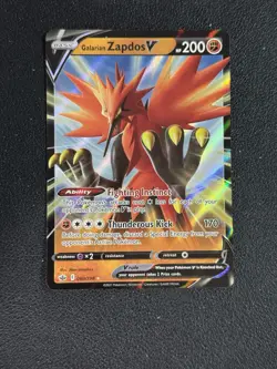 Galarian Zapdos V - 080/198 - Pokemon Chilling Reign Sword & Shield Rare Card NM - Image 1