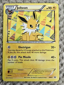 Pokemon Jolteon Black Star Promos Holo Card BW91 Eeveelution TCG - Image 1