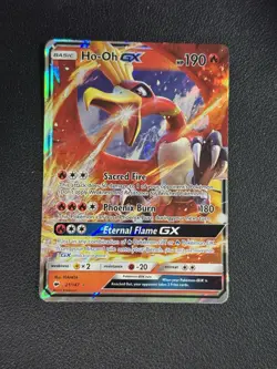 Ho-Oh GX - 21/147 - Pokemon Burning Shadows Sun & Moon Ultra Rare Card NM - Image 1