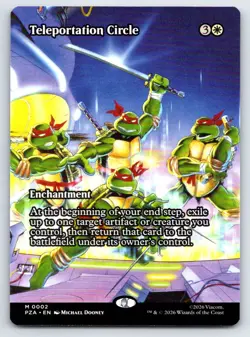 MTG Teleportation Circle Borderless Normal M Ninja Turtles PZA 2 NM Magic - Image 1