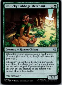 Unlucky Cabbage Merchant 201 Foil Avatar The Last Airbender MTG NM - Image 1