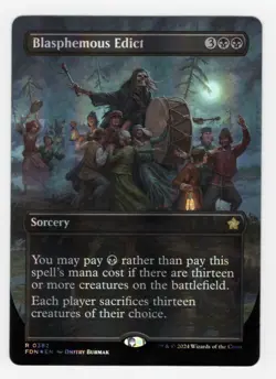 Blasphemous Edict (Borderless) (Mana Foil) - Foundations (FDN) - 0382 - Image 1