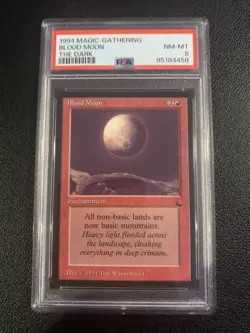 MTG Magic the Gathering The Dark Blood Moon PSA NM-MT 8 - Image 1