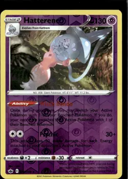 Pokemon Hatterene 073/198 Chilling Reign Reverse Holo Rare 2 Card Lot - Image 1