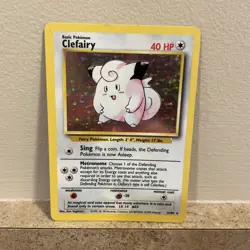 Clefairy 5/102 - Holo Base Set Rare - WITC Wizards Pokemon TCG 1999 - LP/MP - Image 1