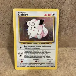 Clefairy 5/102 - Holo Base Set Rare - WITC Wizards Pokemon TCG 1999 - LP/MP - Image 2