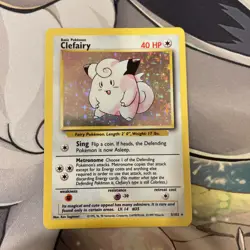 Clefairy 5/102 - Holo Base Set Rare - WITC Wizards Pokemon TCG 1999 - LP/MP - Image 3