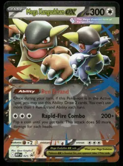 Mega Kangaskhan ex 025 Black Star promo Mega Evolution Pokemon TCG trading card - Image 1