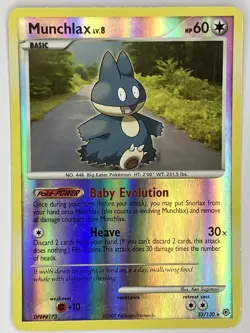 Munchlax LP Diamond and Pearl 33/130 Pokemon TCG Reverse Holo - Image 1