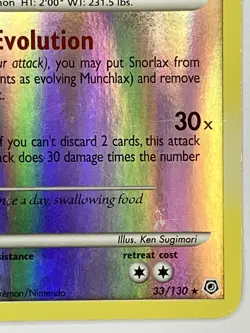 Munchlax LP Diamond and Pearl 33/130 Pokemon TCG Reverse Holo - Image 5