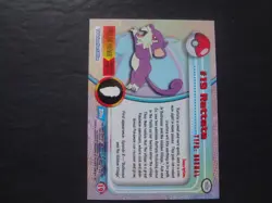 1999 Topps Pokemon Rainbow Foil #19 Rattata Holo Blue Logo Series 1 TV 1st - Image 2