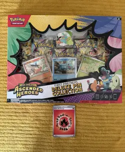 Pokemon TCG Mega Evolution Ascended Heroes Deluxe Pin Collection Box English - Image 1
