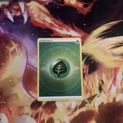 Pokemon TCG Grass Leaf Energy Reverse Holo Crown Zenith NM - Image 1