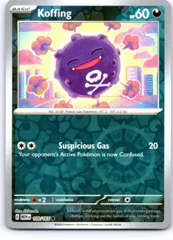 Koffing 109/165 Common 151 Pokemon Reverse Holo Near Mint - Image 1