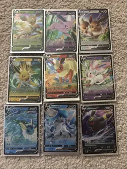 Eevee Evolutions V Promo Complete SWSH 9 Card Set Eeveelutions Pokemon TCG NM - Image 1