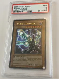 Yu-Gi-Oh PSA 5 Barrel Dragon MRD-126 Metal Raiders Unlimited - Image 1