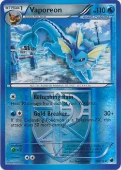 Pokemon TCG - Vaporeon - 20/116 - Reverse Holo - B&W: Plasma Freeze [Light Play] - Image 1