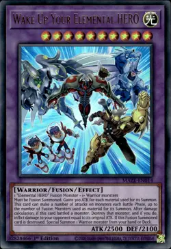 Wake Up Your Elemental HERO - Ultra Rare 1st Edition MAZE-EN014 - NM - YuGiOh - Image 1