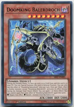 Doomking Balerdroch SR07-EN001 Ultra Rare 1st Edition Near Mint Yugioh - Image 2