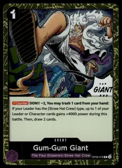 One Piece -Emperors In The New World #OP09-78 Gum-Gum Giant Foil - Image 1