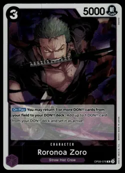 One Piece Emperors of the New World #OP09-079 Roronoa Zoro Foil - Image 1