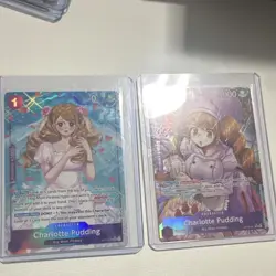 Bandai One Piece Card Game Charlotte Pudding Foil Alt Art x2 OP03-067 OP11-070 - Image 1