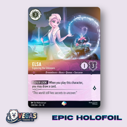 Elsa - Exploring the Unknown 208/204 Epic Holofoil Whispers NM Disney Lorcana - Image 1