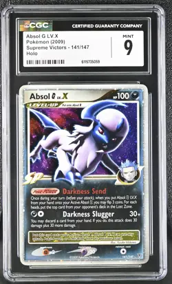 CGC 9 MINT Absol G LV.X 2009 Supreme Victors 141/147 Holo Pokemon Card - Image 1