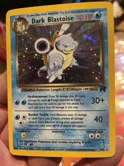 Pokemon Dark Blastoise 3/82 Team Rocket Holo Rare 70 HP English TCG Card - Image 1