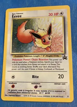 Rare Pokemon Eevee TCG Promo Card #11 Black Star Promo - Holo - Image 1