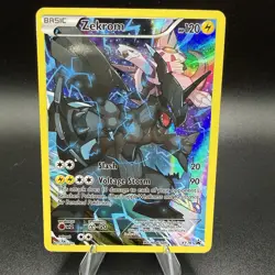 Pokemon TCG Zekrom 2015 XY Black Star Promo Full Art Holo Card #XY76 MP - Image 1