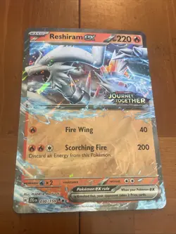 Reshiram ex Pokemon TCG Journey Together Jumbo Stamped Promo Card 030/159 - Image 1
