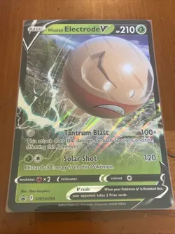 Hisuian Electrode V SWSH294 Holo Promo Sword & Shield Pokemon Jumbo Card NM - Image 1