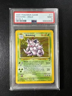 Pokemon Card - PSA 9 Nidoking 11/130 - Base Set 2 Holo - MINT - PSA9 - Image 1