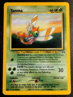 Yanma 36/75 - Rare - Unlimited - Neo Discovery - 2001 - Pokemon Card - WOTC - Image 1