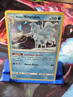 Alolan Ninetales - (Cracked Ice Holo) 028/147 Deck Exclusives Holo Pokemon Card - Image 1