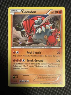 Groudon 84/160 Primal Clash Cracked Ice Holo Pokemon Card LP - Image 1