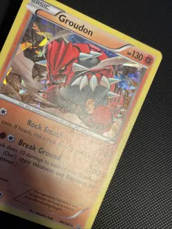 Groudon 84/160 Primal Clash Cracked Ice Holo Pokemon Card LP - Image 2