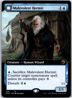 Malevolent Hermit (Extended Art) R 336 Normal Innistrad: Midnight Hunt NM - Image 1